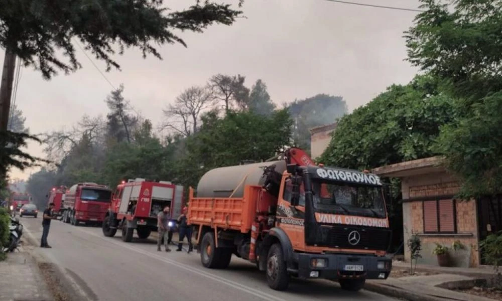 Ηλεία: Ζημιές από τη φωτιά στο σπίτι του Τζόρτζεβιτς στα Χανάκια